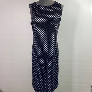 F.L.P. Black & White Polka Dot Sleeveless Pull Over Dress Size M